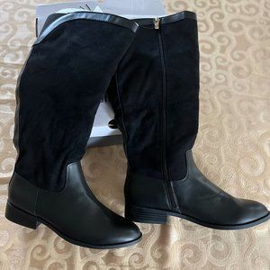 LIZ CLAIBORNE Boots Womens 9M LC Riverside Black Memory Foam Riding